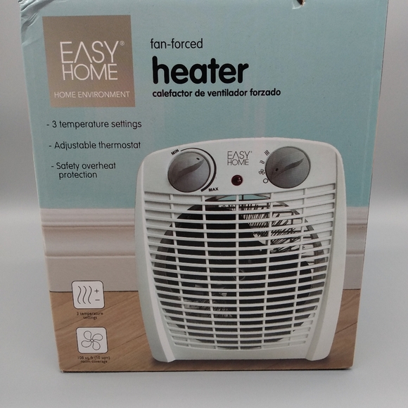 Easy home 3 temperature fan- forced heater white in box - Picture 1 of 7